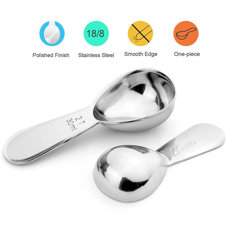 YG-MC12 304 Thickened Stainless Steel Coffee Spoon Scales Scaling