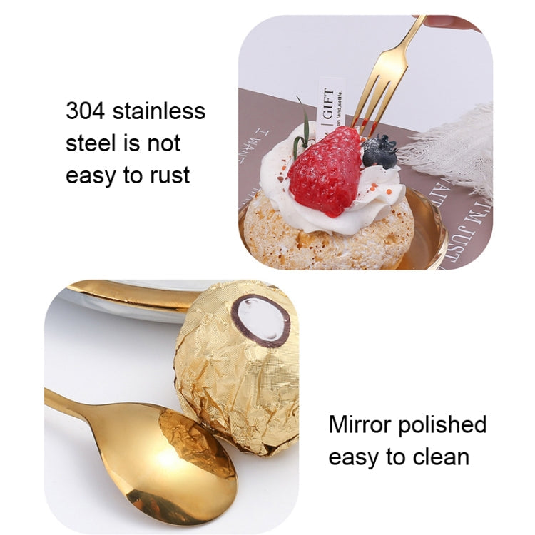 304 Stainless Steel Feather Spoon Fork Literary Tableware,Style: 4 In
