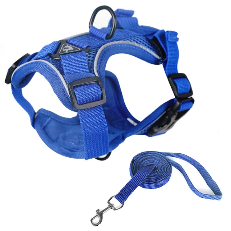 Pet Vest Harness + Traction Rope Set Reflective Breathable Dog Cat