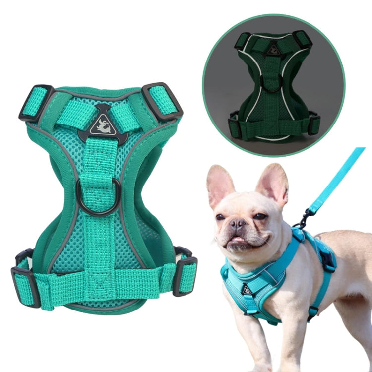 Pet Vest Harness + Traction Rope Set Reflective Breathable Dog Cat