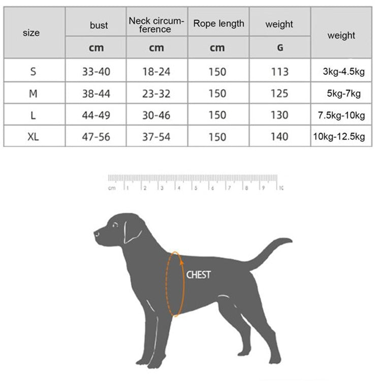 Pet Vest Harness + Traction Rope Set Reflective Breathable Dog Cat