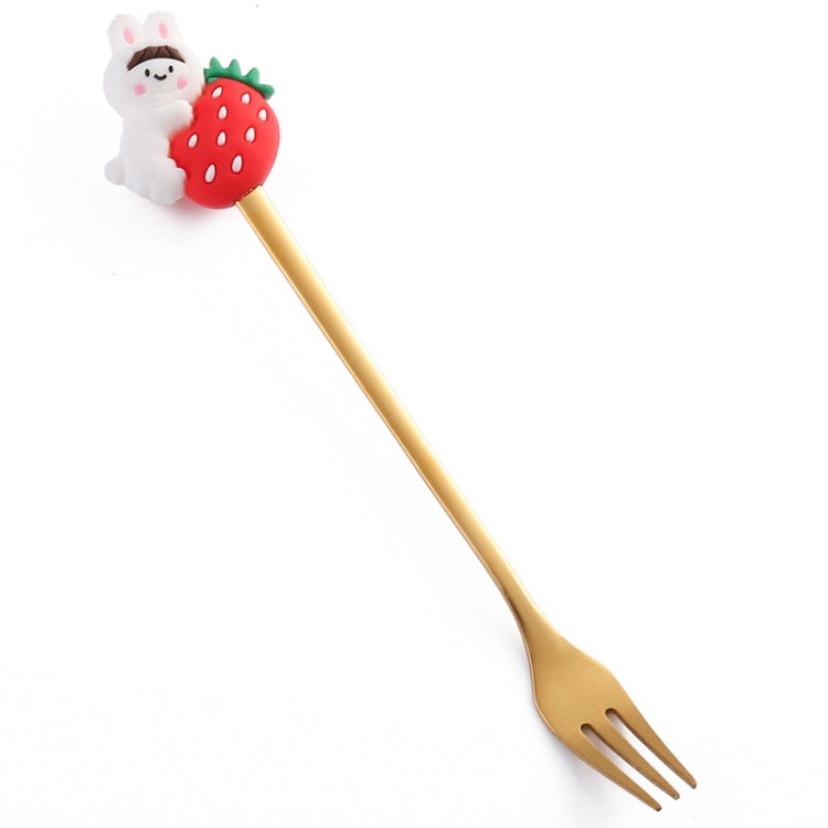 Stainless Steel Coffee Spoon Cartoon Fruit Fork Cute Kids Tableware,