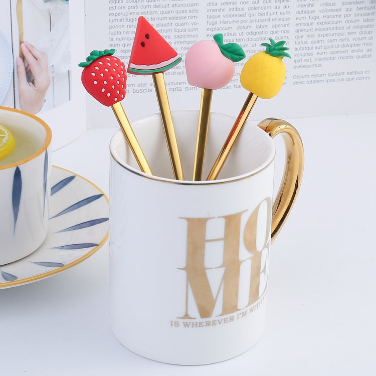 Stainless Steel Coffee Spoon Cartoon Fruit Fork Cute Kids Tableware,