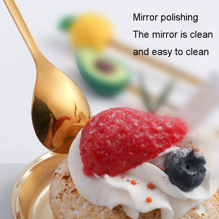 Stainless Steel Coffee Spoon Cartoon Fruit Fork Cute Kids Tableware,