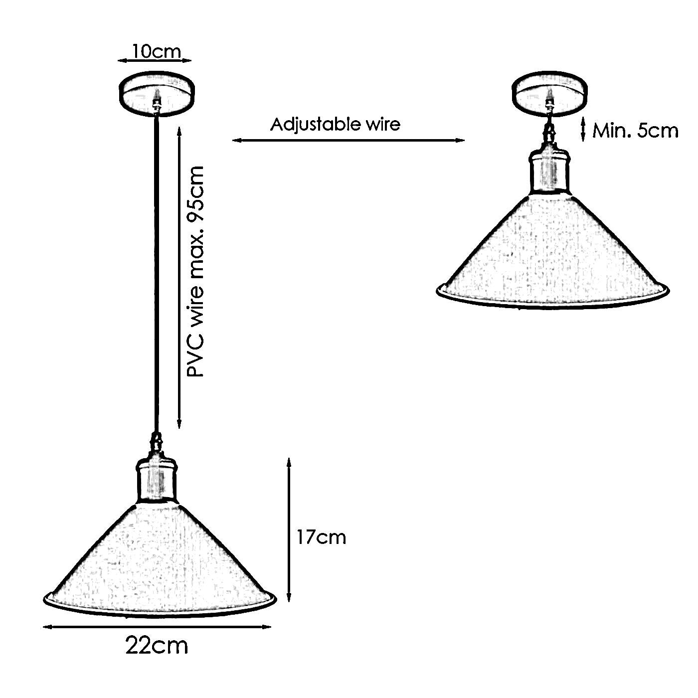 Black Pendant Lamp Industrial style Decorative Ceiling lamp~1542