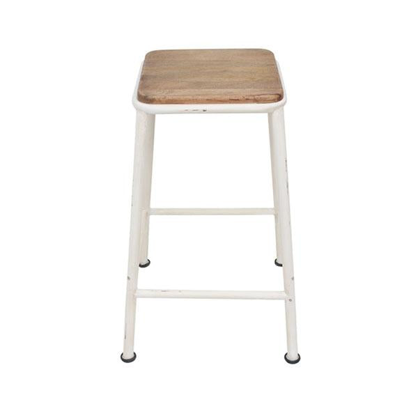 Vintage Industrial Barstool Cream