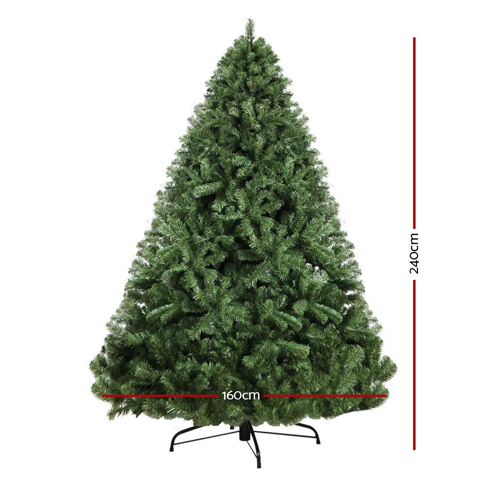 Jingle Jollys Christmas Tree 2.4M Xmas Trees Decorations Green 1500