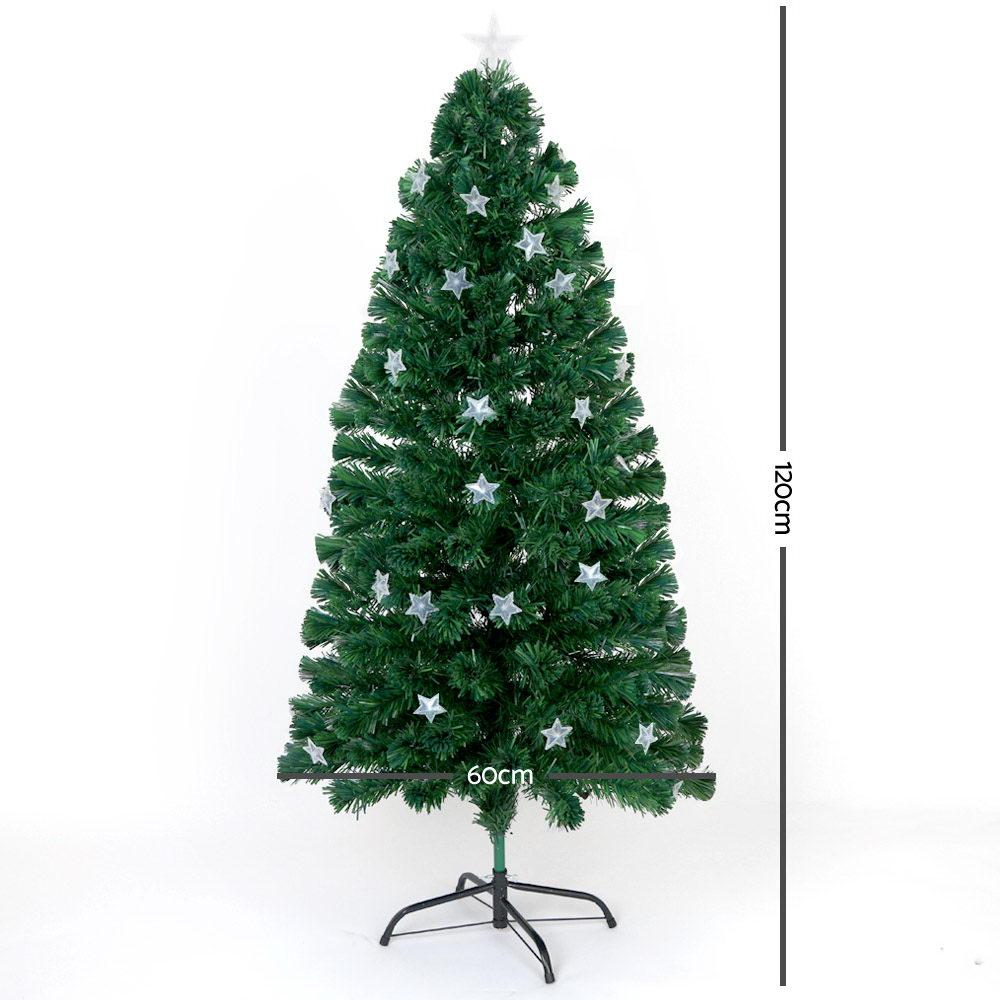 Jingle Jollys Christmas Tree 1.2M LED Xmas trees with Lights Multi