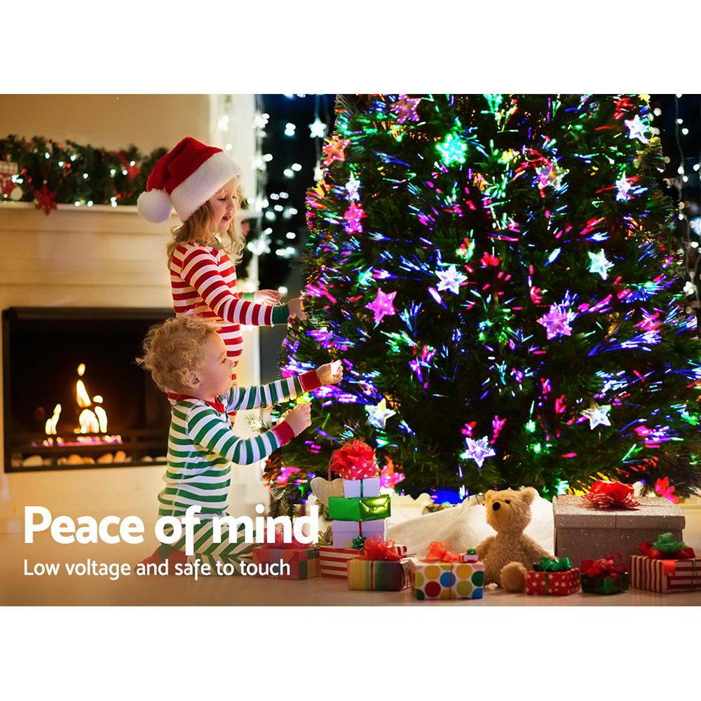 Jingle Jollys Christmas Tree 1.8M LED Xmas trees with Lights Multi