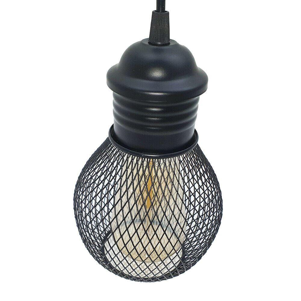 3Head Modern Vintage Industrial Retro Loft Cage Ceiling Lamp Shade