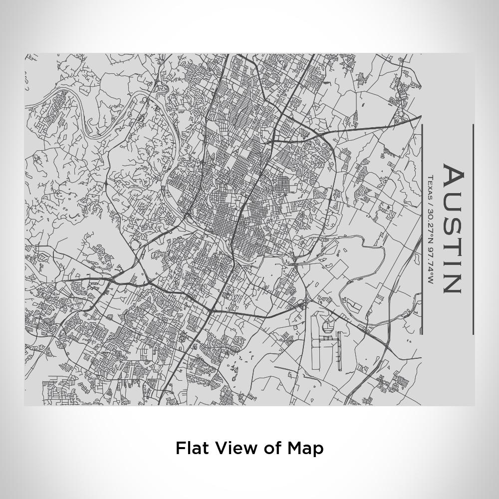 Austin - Texas Map Bottle with Bamboo Top