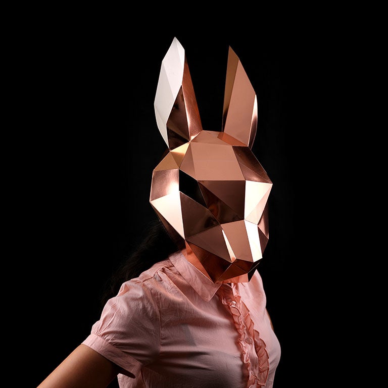 Bunny Rabbit Mask - Rose Gold