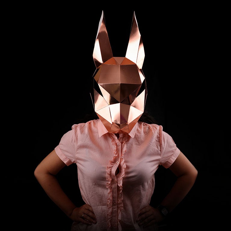 Bunny Rabbit Mask - Rose Gold