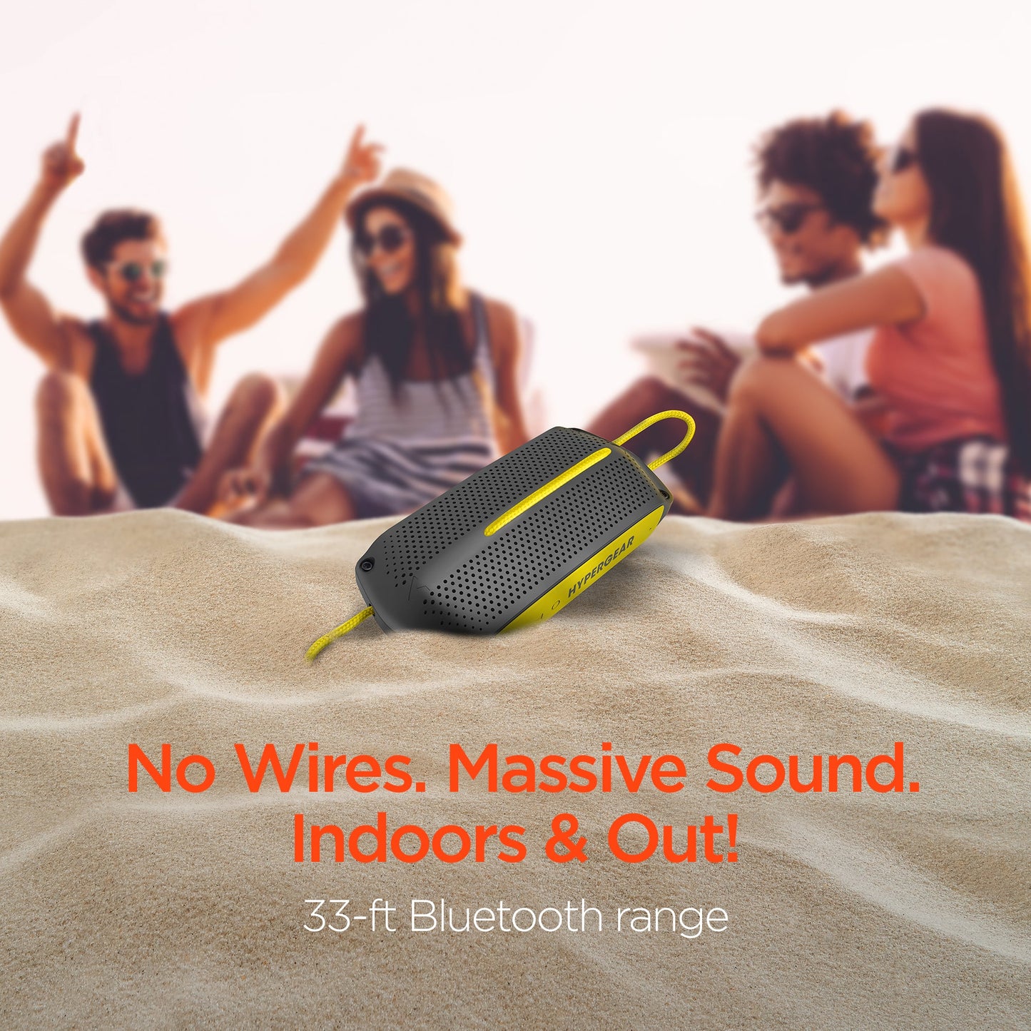 HyperGear Wave Water Resistant Wireless Speaker with Extended Battery