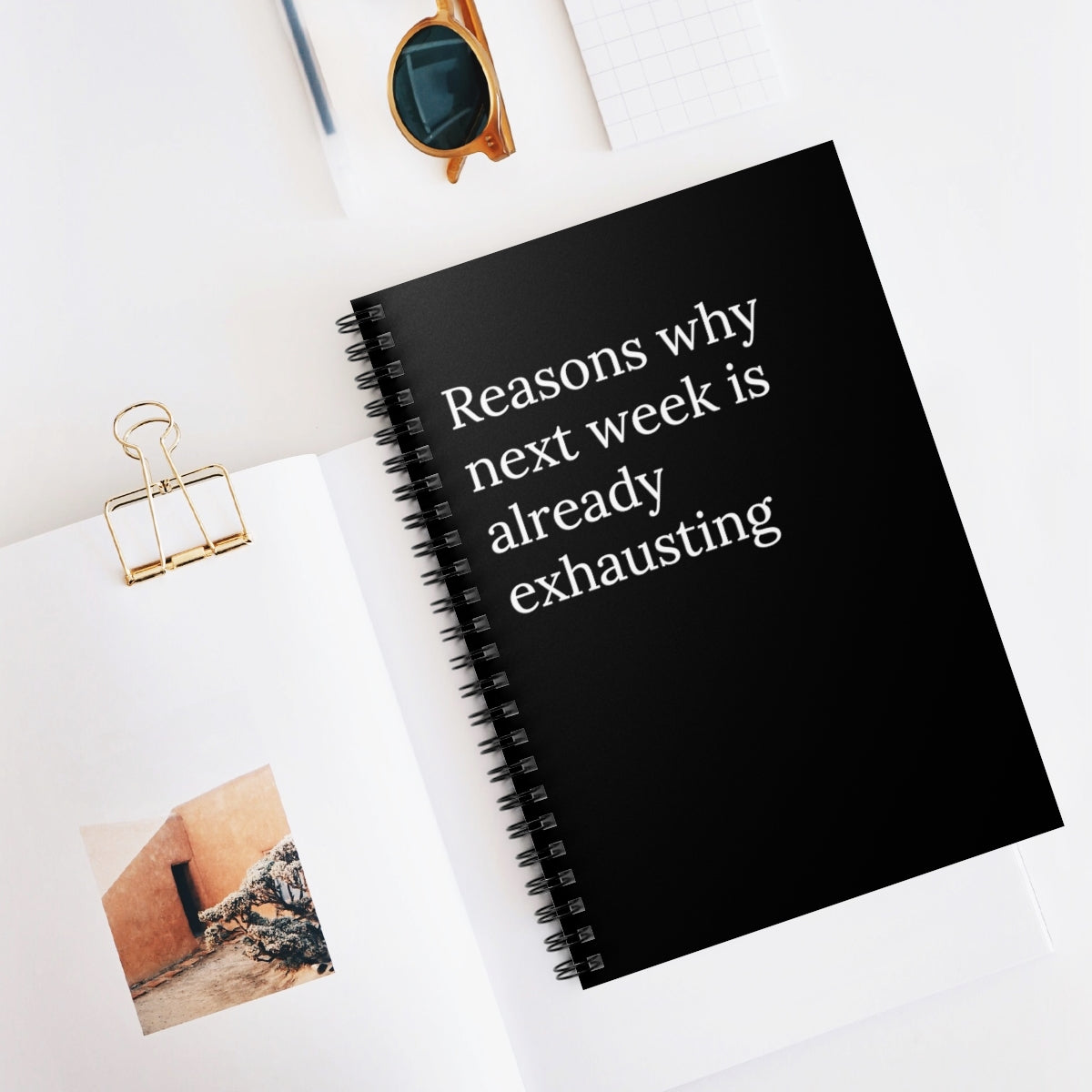 Reasons Why Next Week is Already exhausting Spiral Funny notebook