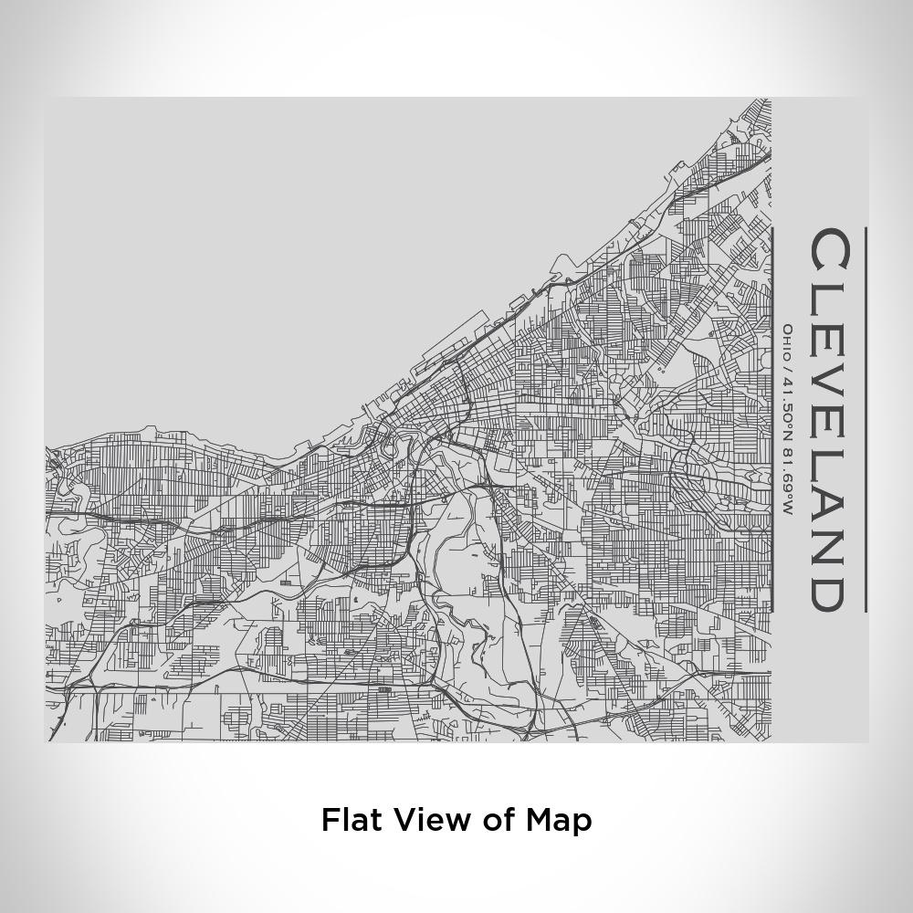 Cleveland - Ohio Map Bottle with Bamboo Top