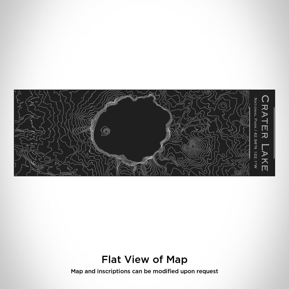 Crater Lake National Park - Oregon Map Insulated Cup in Matte Black