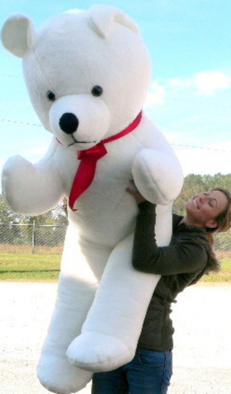 American Made Giant White Teddy Bear 6 Feet Tall Soft Plush Huge