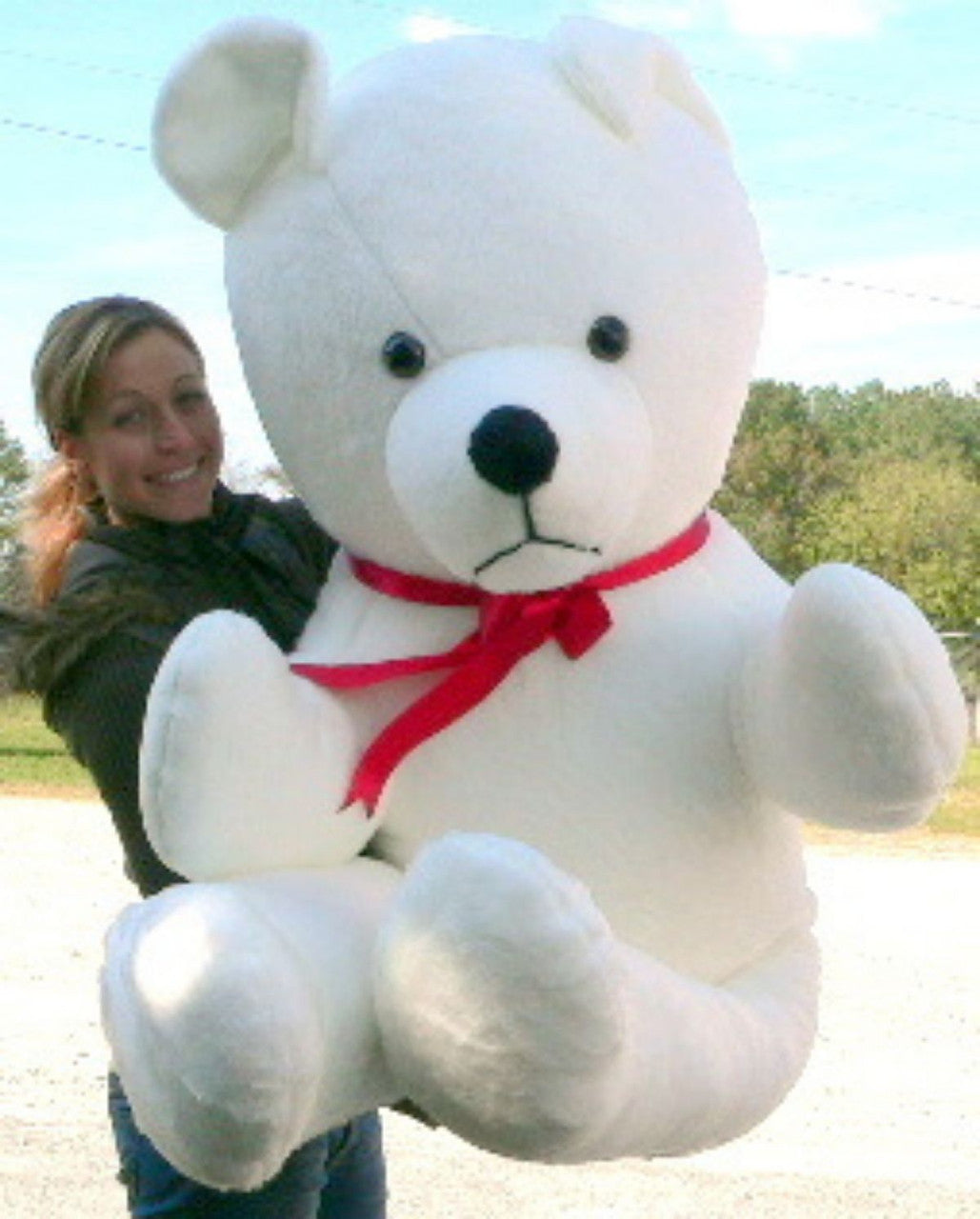 American Made Giant White Teddy Bear 6 Feet Tall Soft Plush Huge