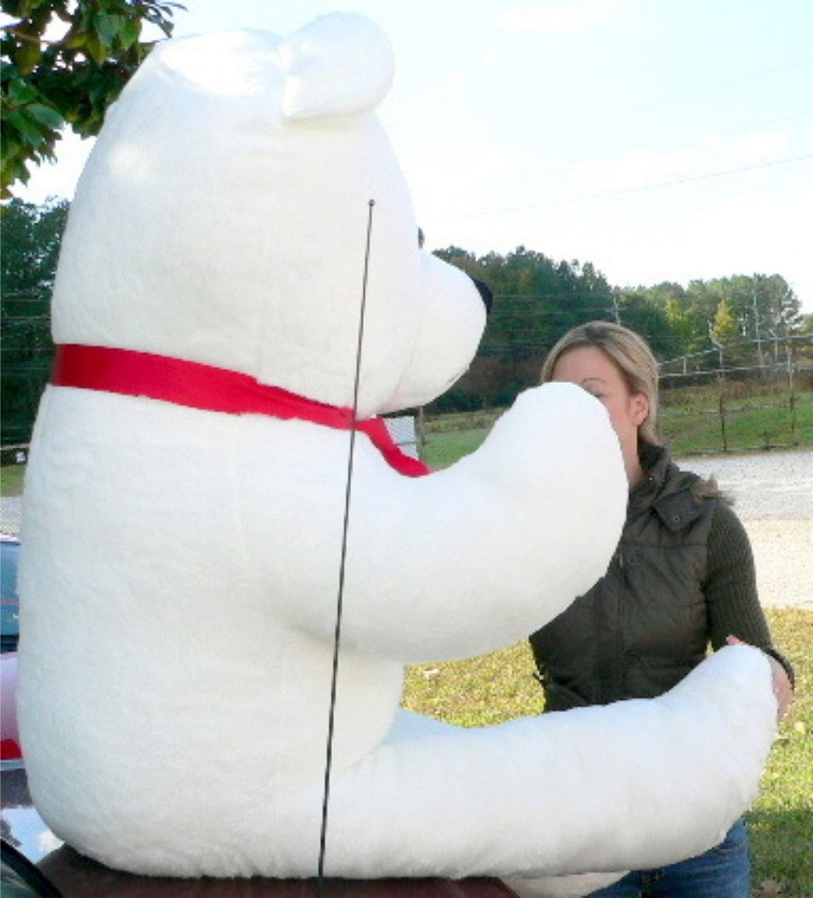 American Made Giant White Teddy Bear 6 Feet Tall Soft Plush Huge