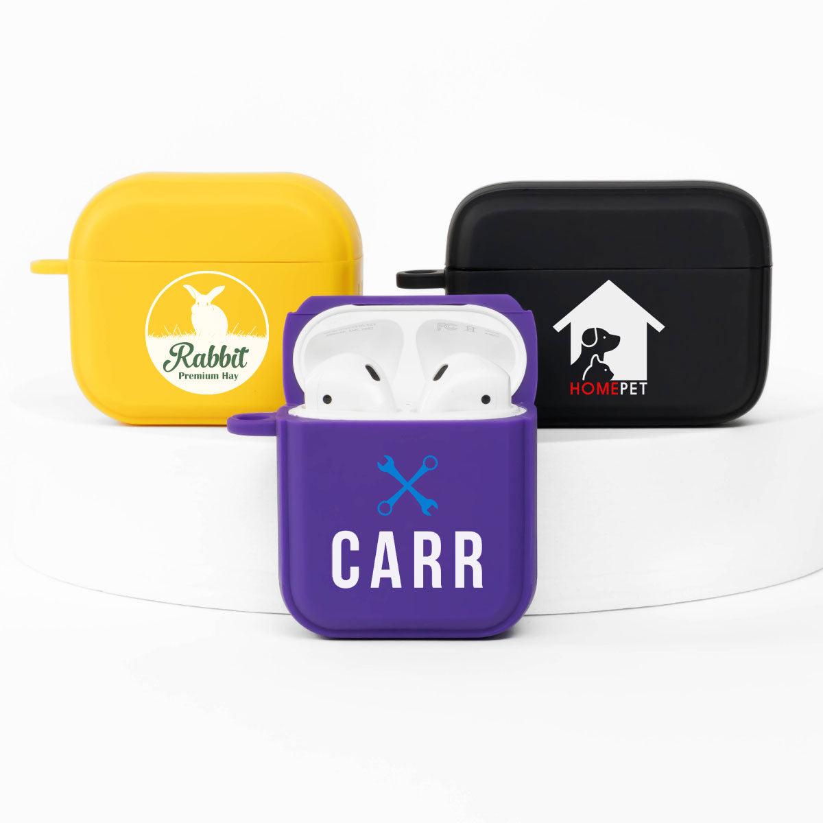 Custom Logo HDX Olive Case Cover for Apple AirPods Gen 1, 2, 3 & Pro