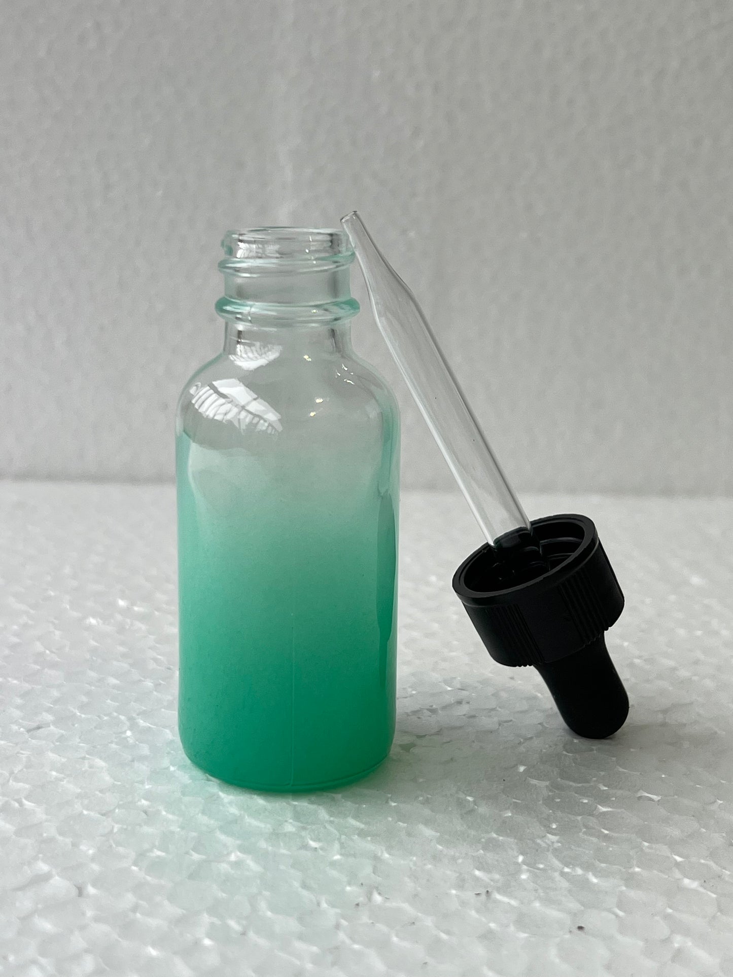 6 PACK OF 1oz TEAL BOSTON GLASS DROPPER BOTTLES