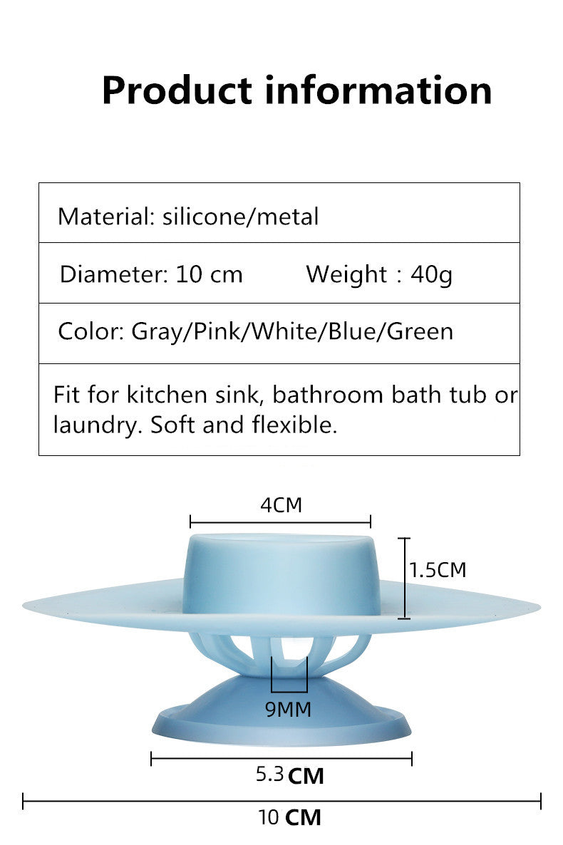 3PCS Silicone Floor Drain Hair Stopper Bathroom Kitchen Basin Stopper
