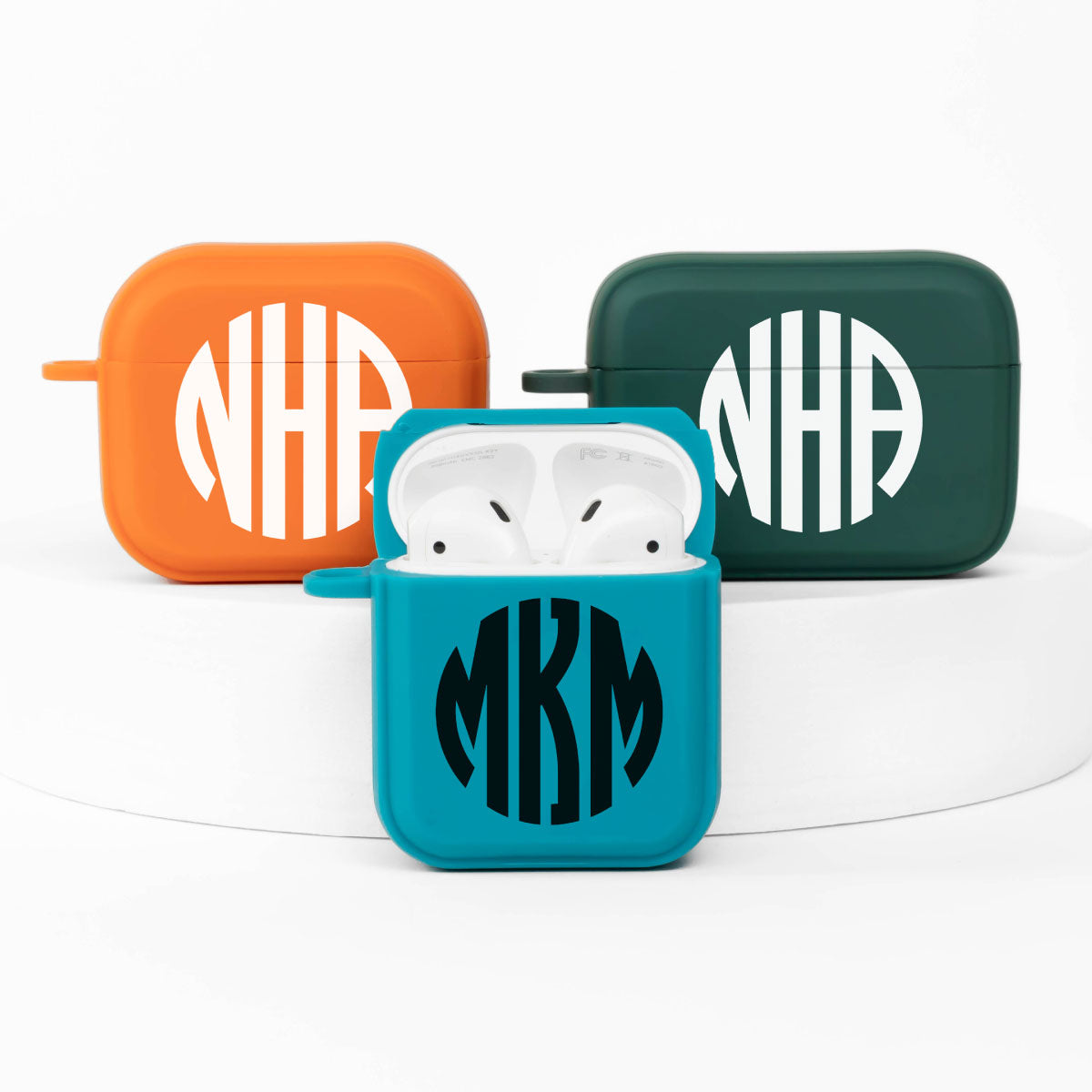 Custom Monogram Crimson Case Cover for Apple AirPods Gen 1, 2, 3 & Pro