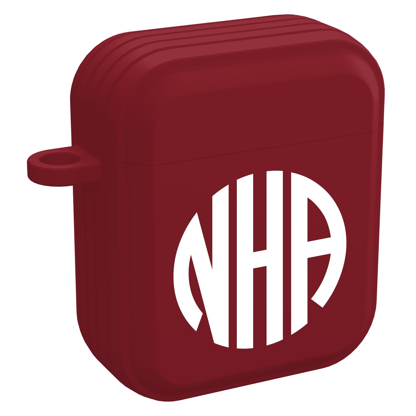 Custom Monogram Crimson Case Cover for Apple AirPods Gen 1, 2, 3 & Pro