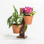 2 Pot Hanging/ Standing Plant Holder 12" x 2" base 4" x 4"