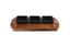 Charcuterie/ Serving Tray w/ 3 black square ceramic bowls 9" x 18"
