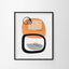 Modern Wall Art - Abstract Orange Black Design