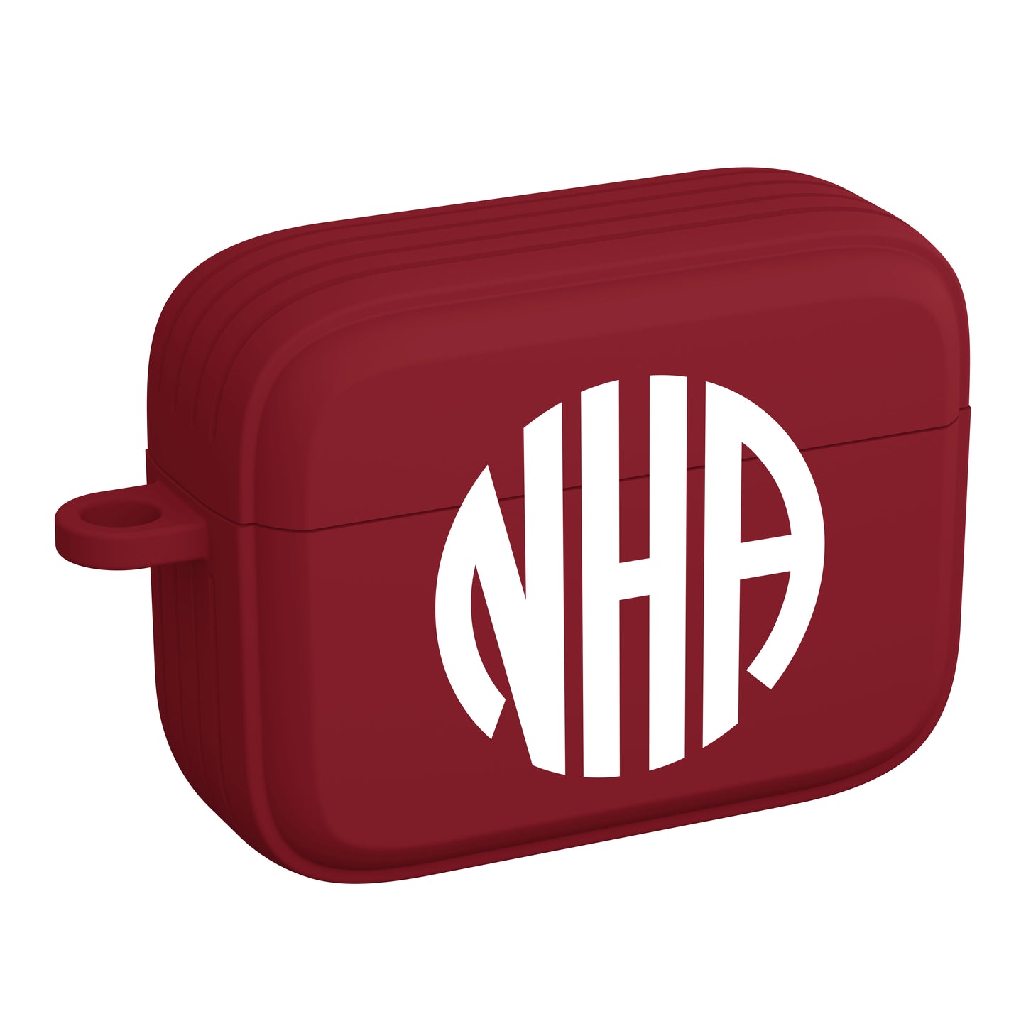 Custom Monogram Crimson Case Cover for Apple AirPods Gen 1, 2, 3 & Pro