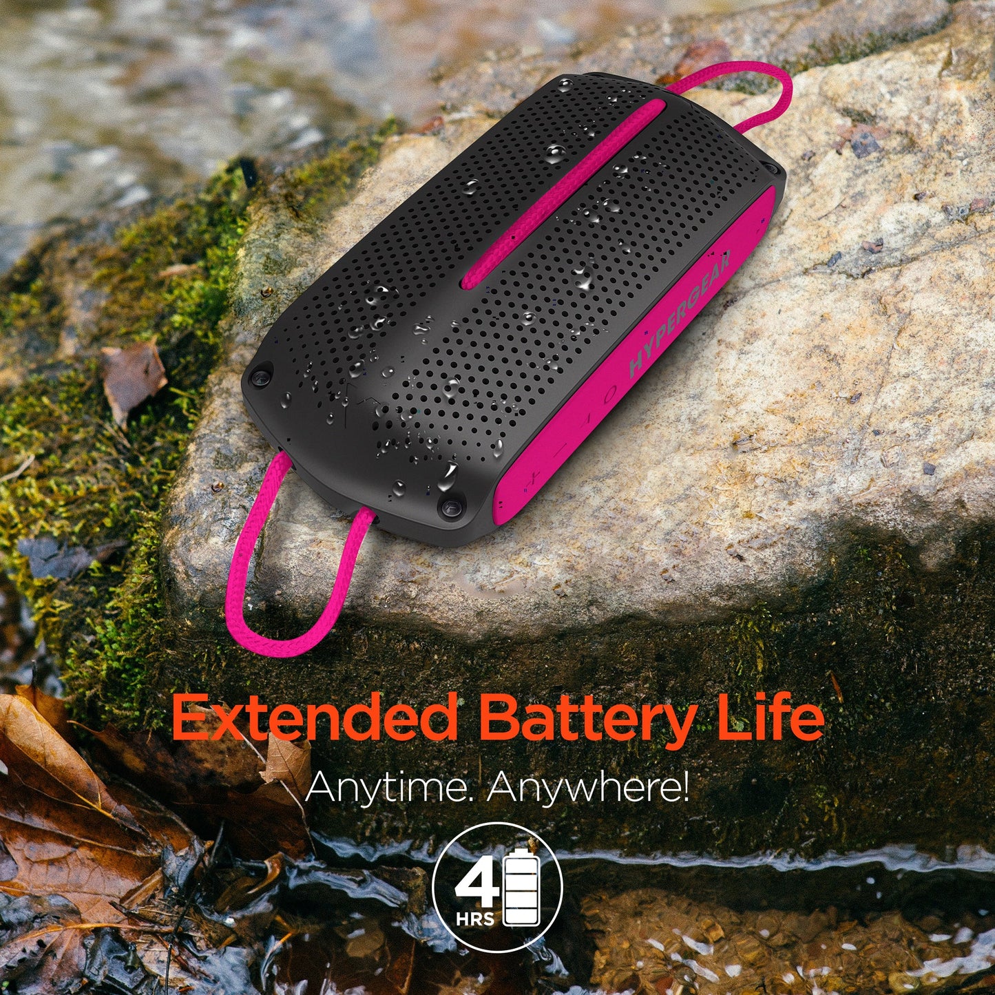 HyperGear Wave Water Resistant Wireless Speaker with Extended Battery