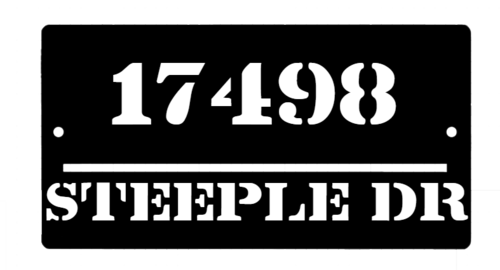 Modern Address Plaque - Metal Wall Art