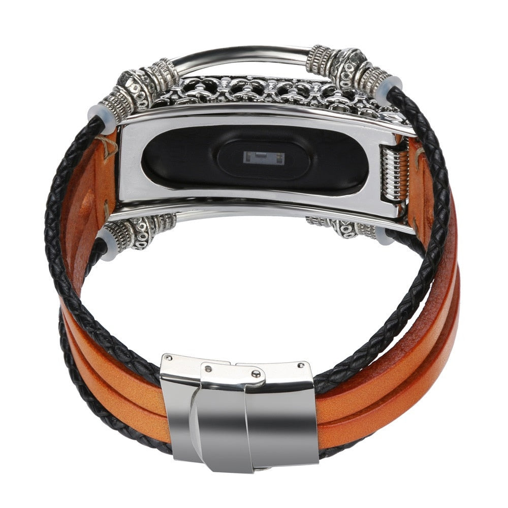 fitness bracelet Replacement Leather Wristband
