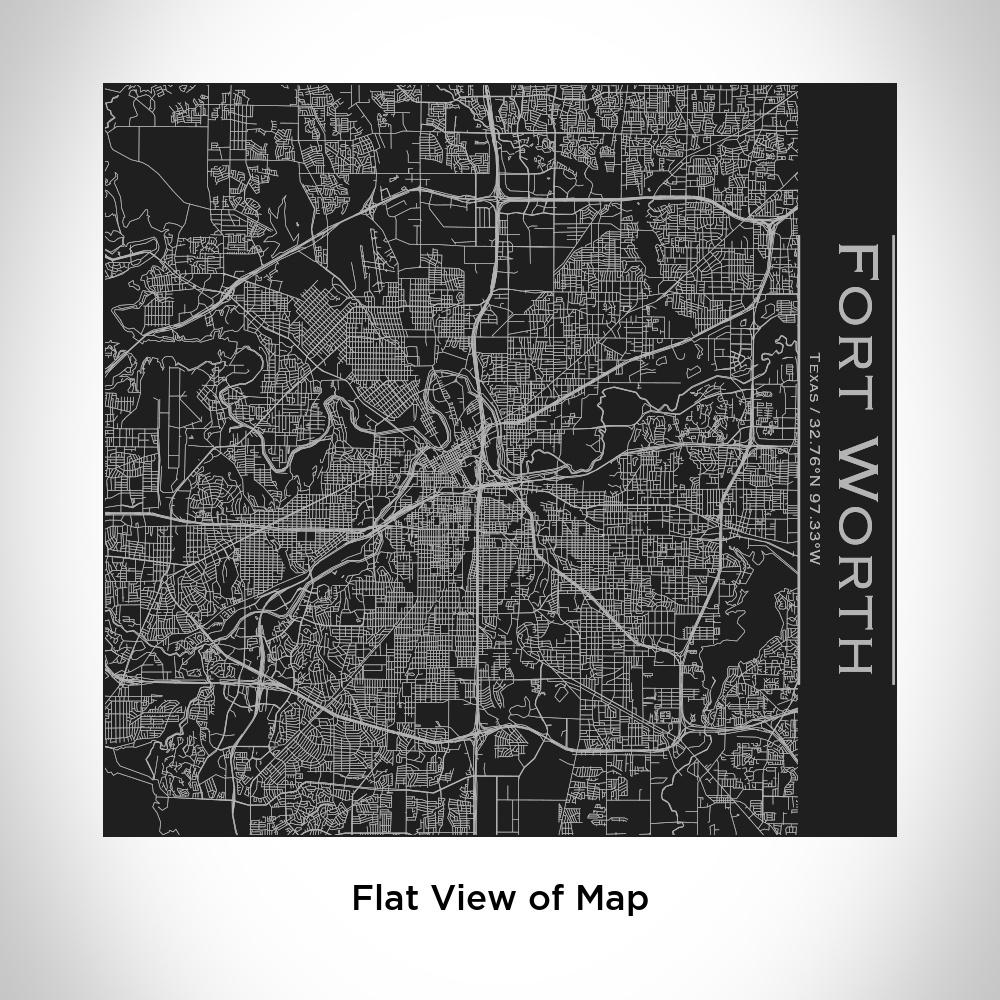 Fort Worth - Texas Map Tumbler in Matte Black