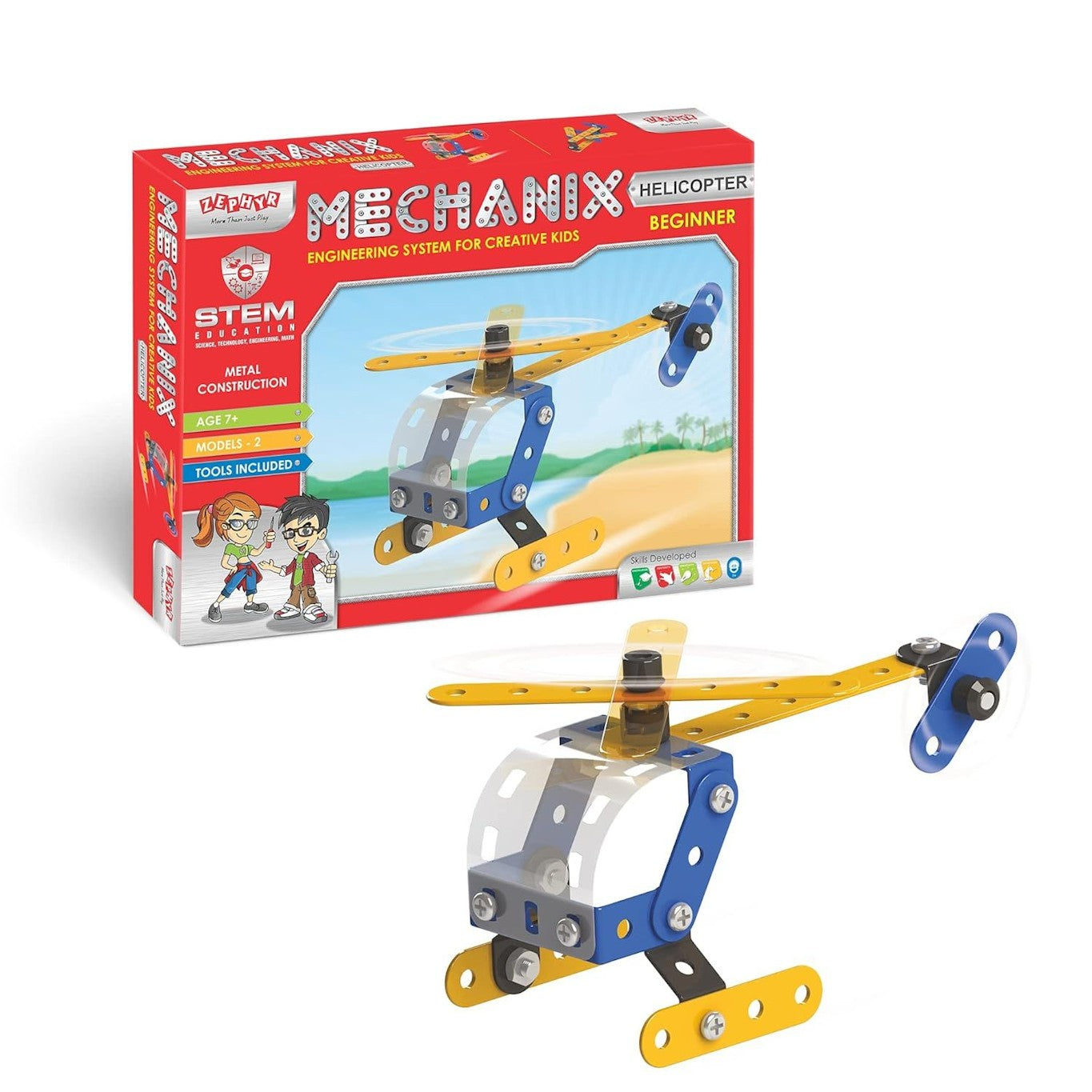 Beginner Helicopter Metal Construction Set for Boys and Girls