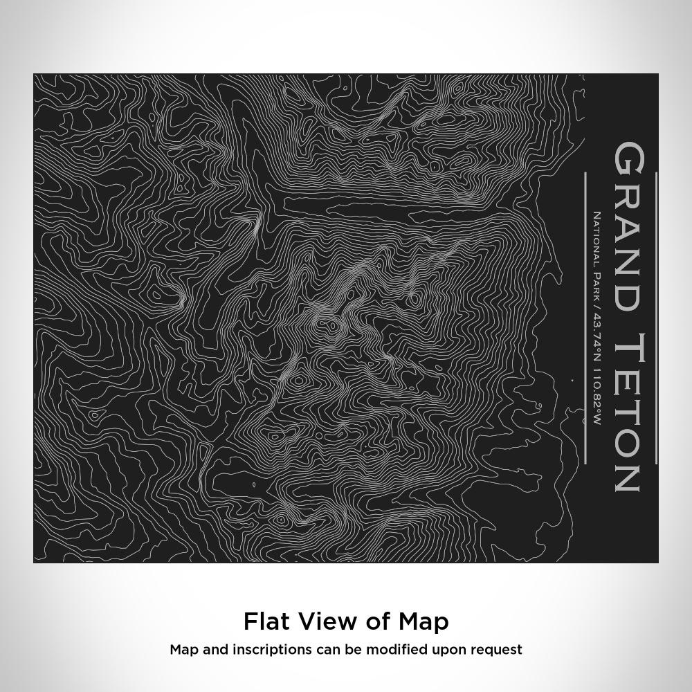 Grand Teton National Park - Wyoming Map Bottle with Bamboo Top in