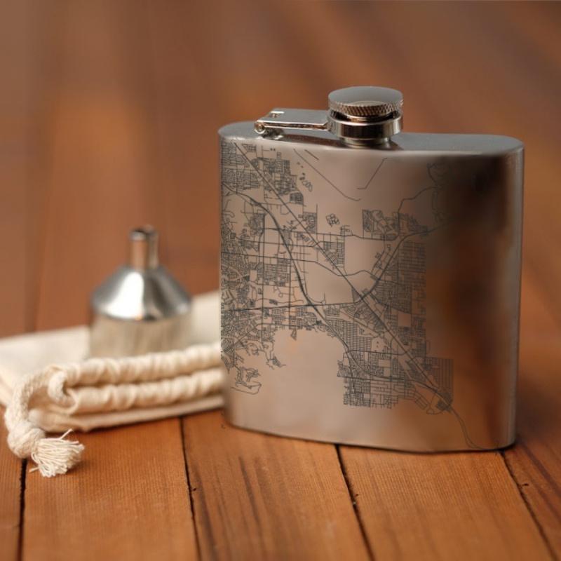Henderson - Nevada Map Hip Flask