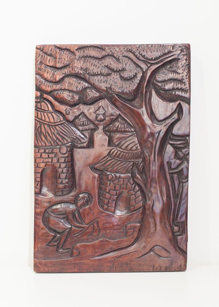 African Wooden Curved Wall Decor