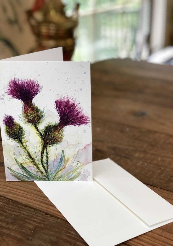 Box Set of 6 Greeting Cards: Cards, Thistles, Daylily, Rose, Magnolia,