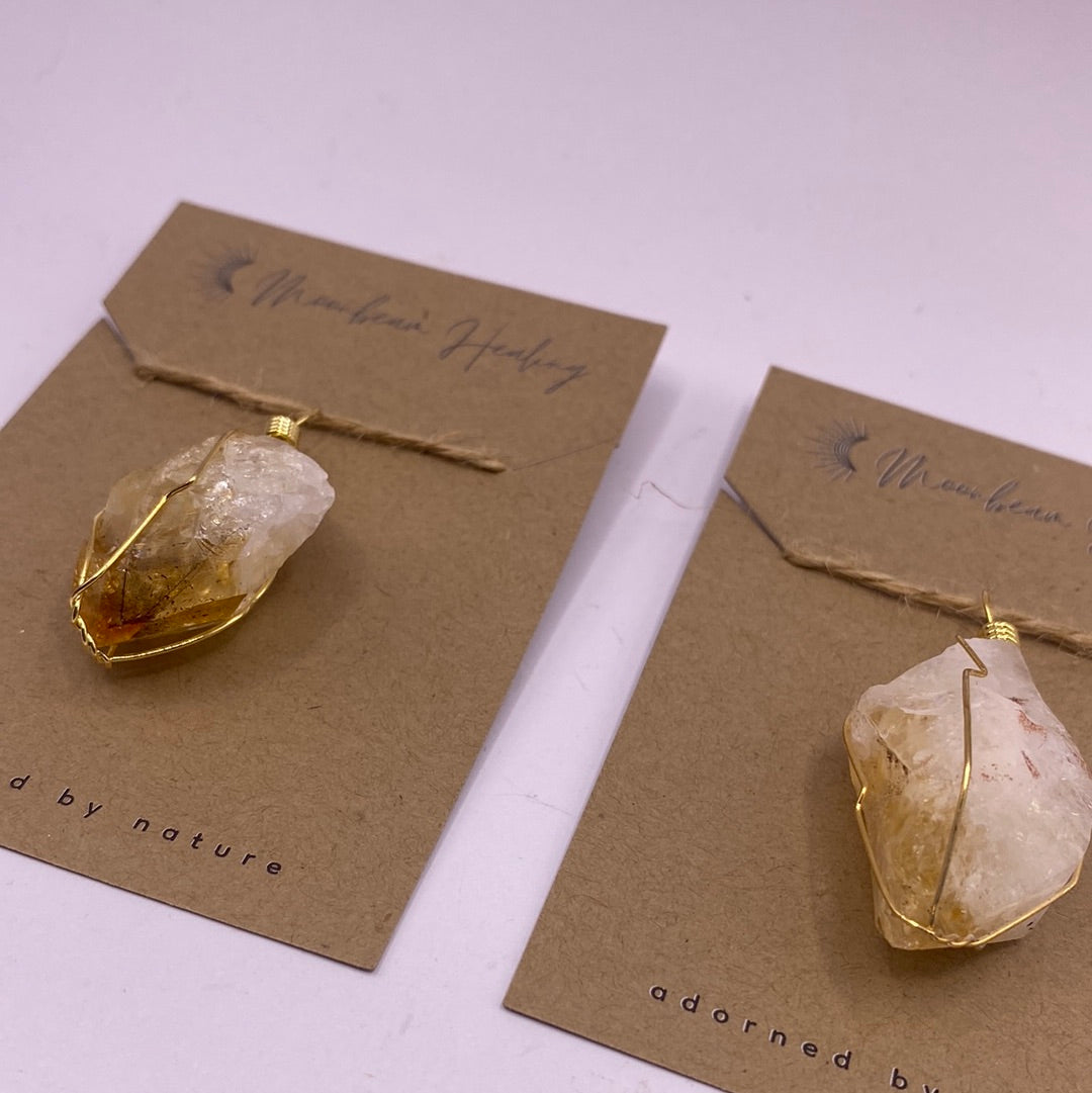 Citrine Rough Pendant