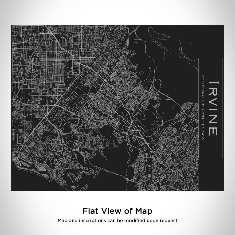 Irvine - California Map Bottle with Bamboo Top in Matte Black