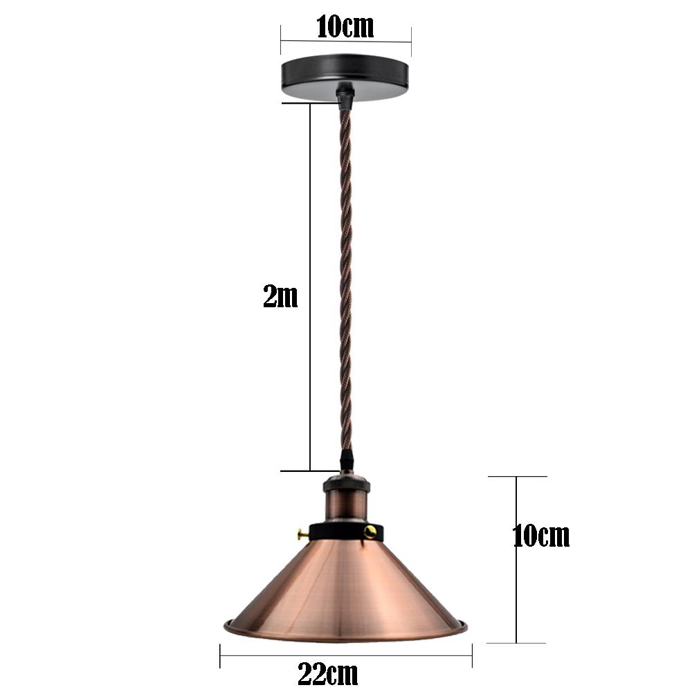 Cone Shade Pendant Light Copper Ceiling Hanging Pendant Lamp ~3379