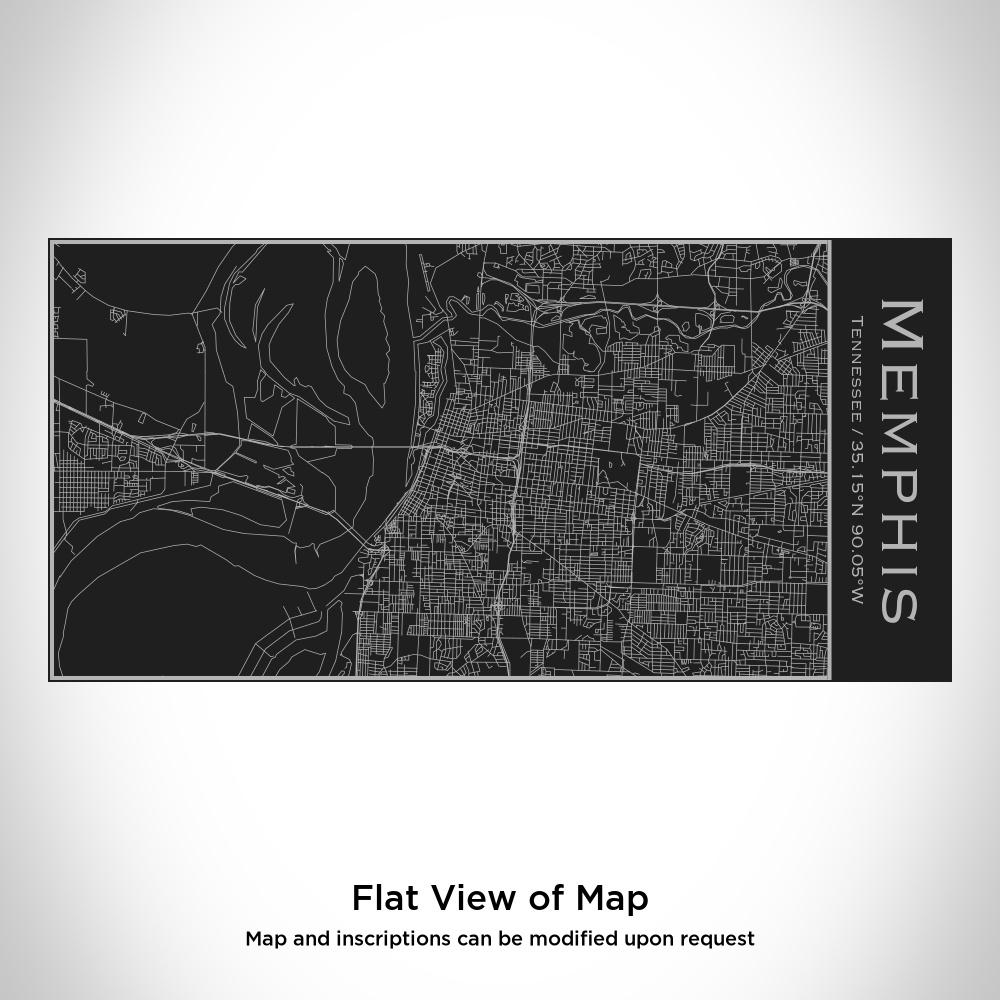 Memphis - Tennessee Map Insulated Bottle in Matte Black
