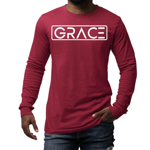 Mens Long Sleeve Graphic T-shirt, Grace
