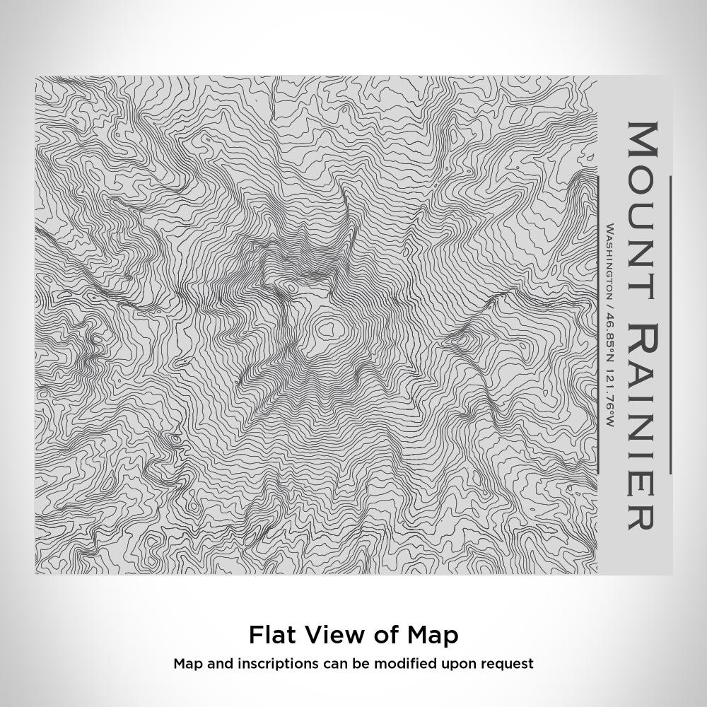 Mount Rainier - Washington Map Bottle with Bamboo Top