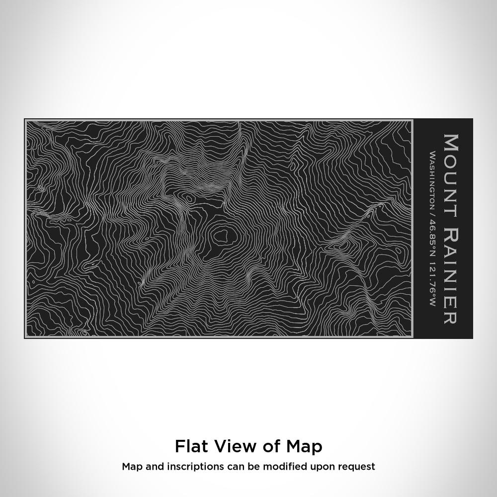 Mount Rainier - Washington Map Insulated Bottle in Matte Black