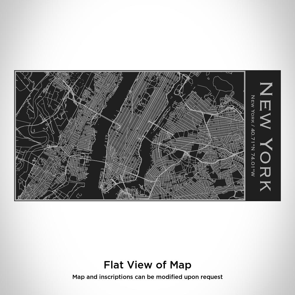 New York - New York Map Insulated Bottle in Matte Black